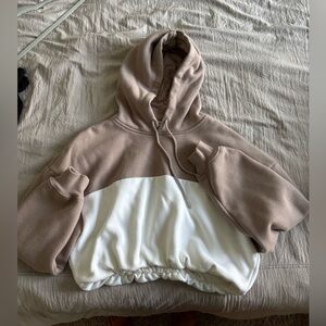 Garage Beige Casual Hoodie